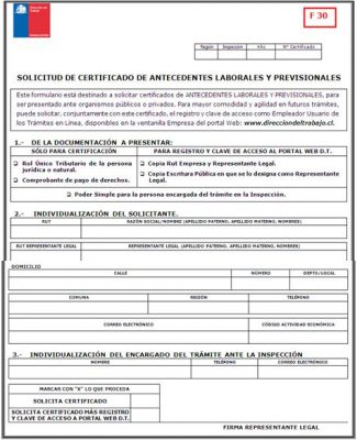 certificado de antecedentes laborales registro civil
